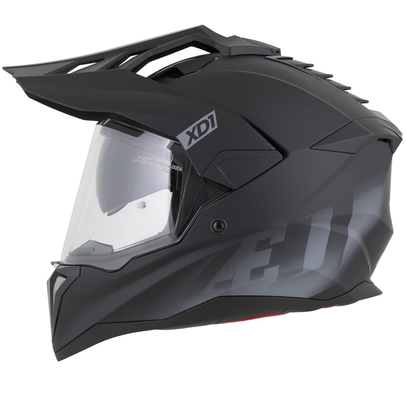 Enduro motociklistička kaciga ZED XD1 mat crno-tamno siva