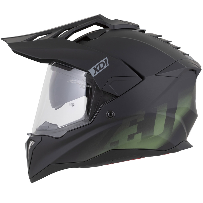 Enduro motociklistička kaciga ZED XD1 mat crno-tamnozelena
