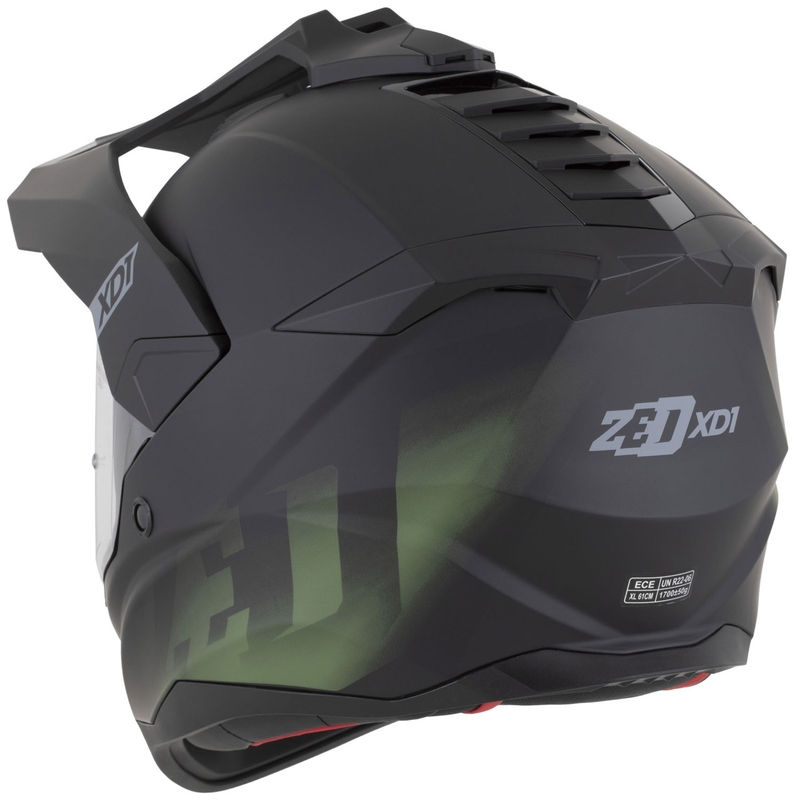 Enduro motociklistička kaciga ZED XD1 mat crno-tamnozelena