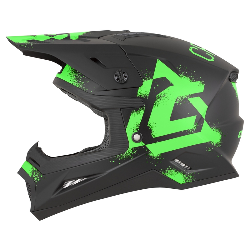 Cassida Cross Cup 2 Crew motocross kaciga mat crno-fluo zelena