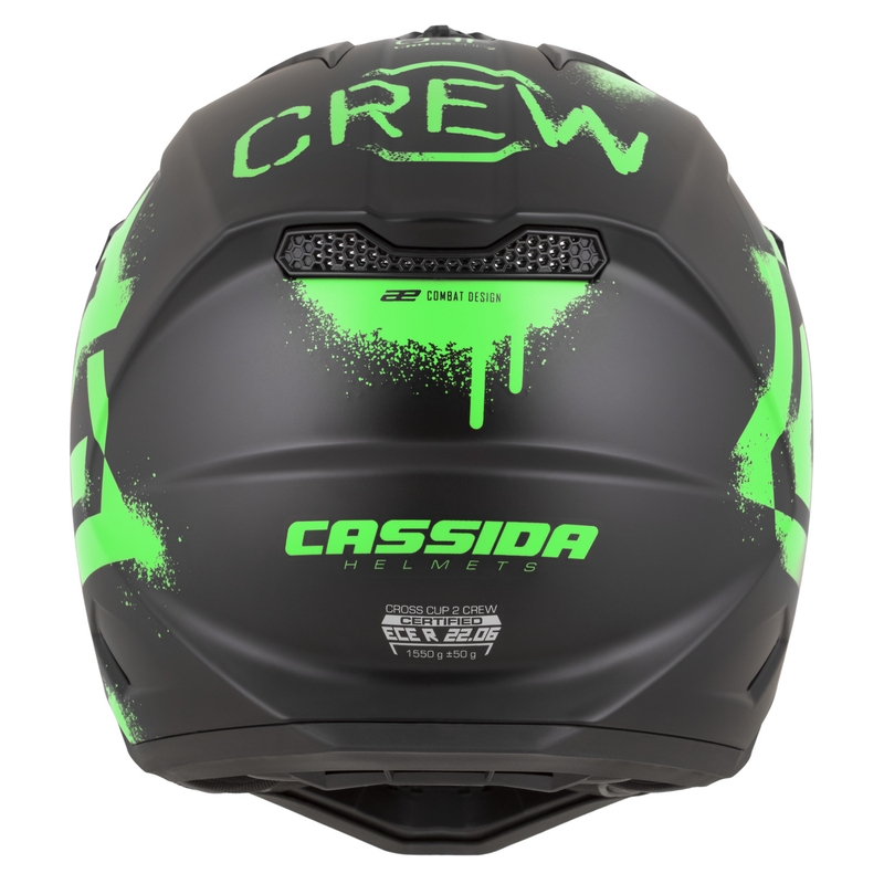 Cassida Cross Cup 2 Crew motocross kaciga mat crno-fluo zelena