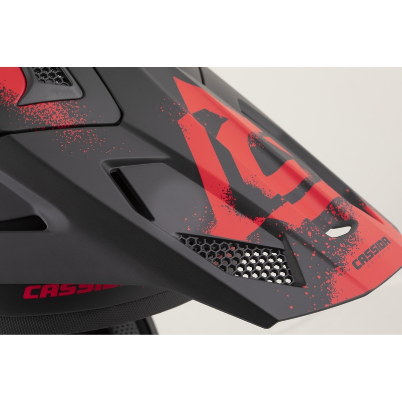 Cassida Cross Cup 2 Crew kaciga za motokros, mat crno-crvena