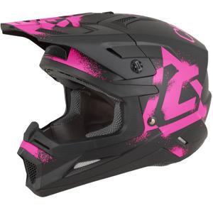 Cassida Cross Cup 2 Crew motocross kaciga mat crno-fluo roza