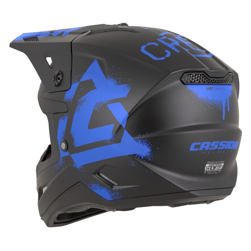Cassida Cross Cup 2 Crew kaciga za motokros, mat crno-plava