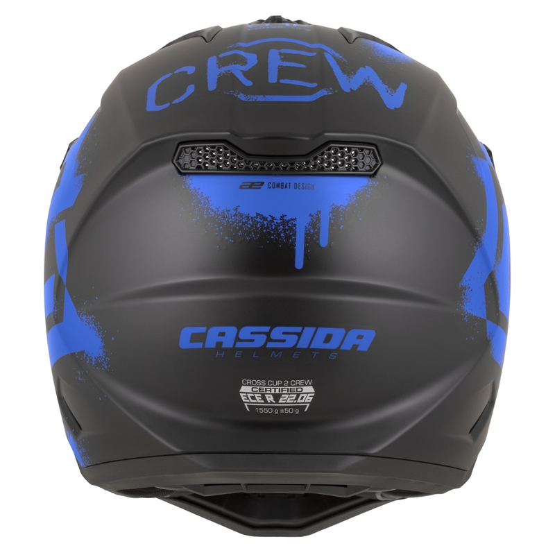 Cassida Cross Cup 2 Crew kaciga za motokros, mat crno-plava