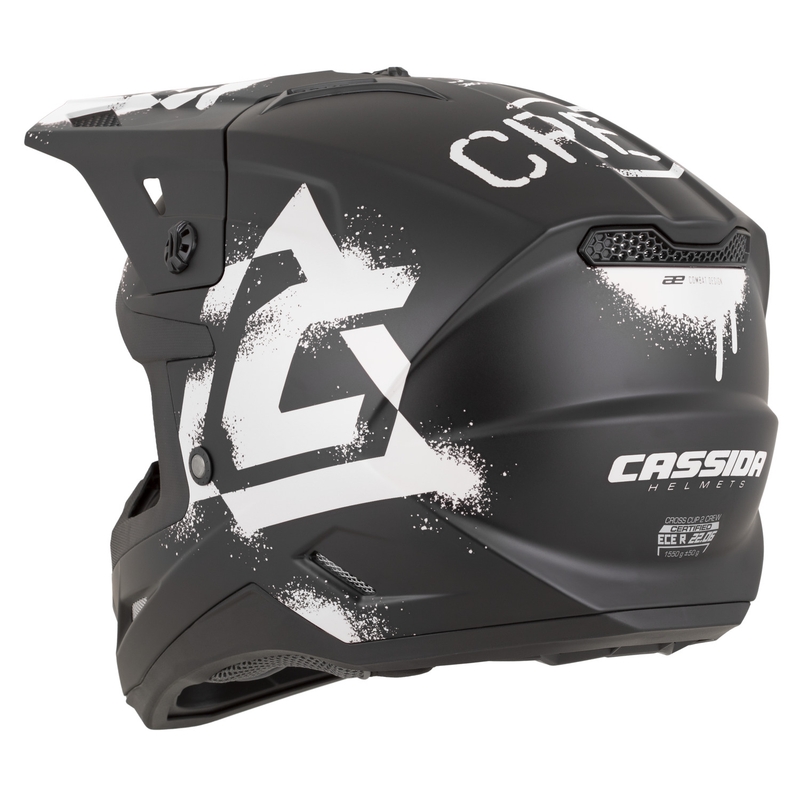 Cassida Cross Cup 2 Crew kaciga za motokros, mat crno-bijela