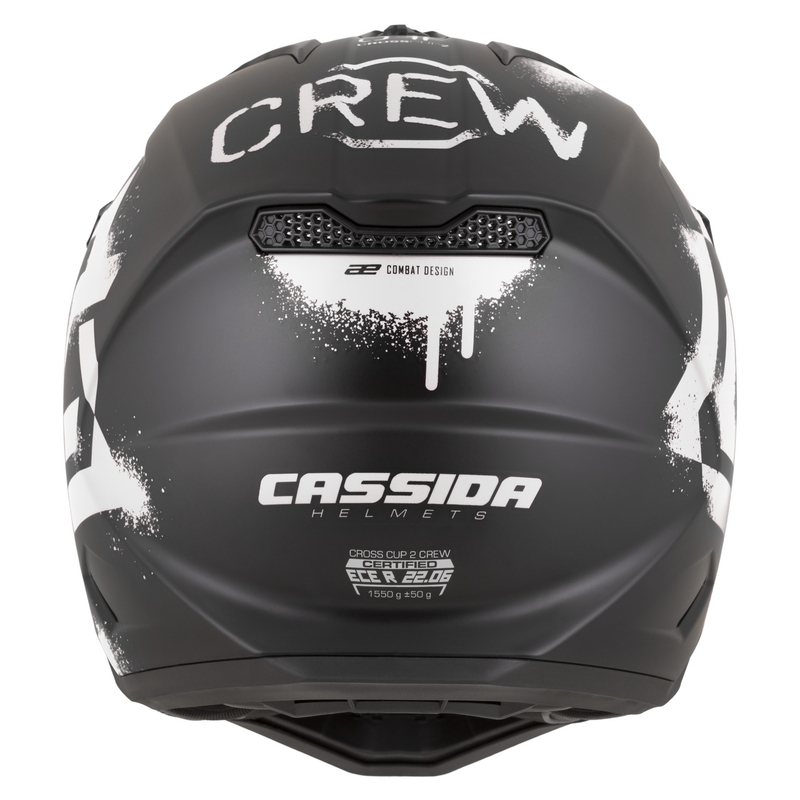 Cassida Cross Cup 2 Crew kaciga za motokros, mat crno-bijela