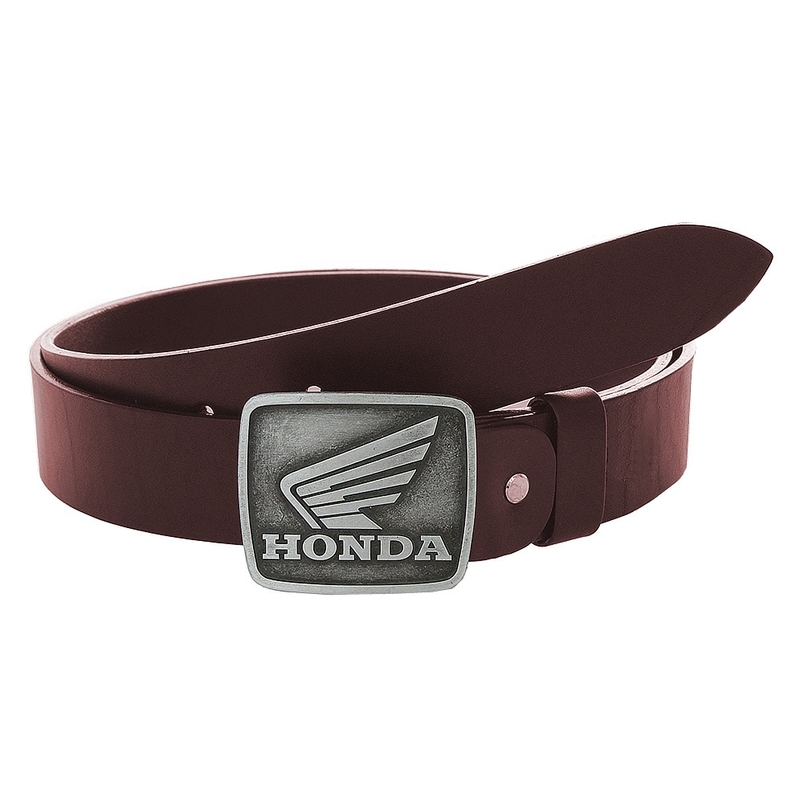 Kožni motociklistički remen s kopčom Honda smeđi