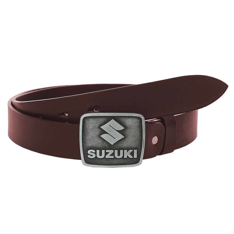 Suzuki smeđi kožni motociklistički remen s kopčom