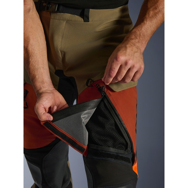 Alpinestars Halo PRO Drystar XF motociklističke hlače svijetlosmeđe-tamnonarančaste-crne
