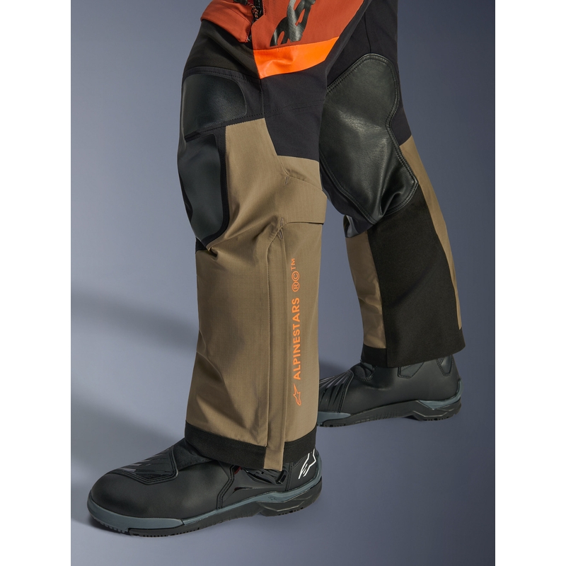 Alpinestars Halo PRO Drystar XF motociklističke hlače svijetlosmeđe-tamnonarančaste-crne