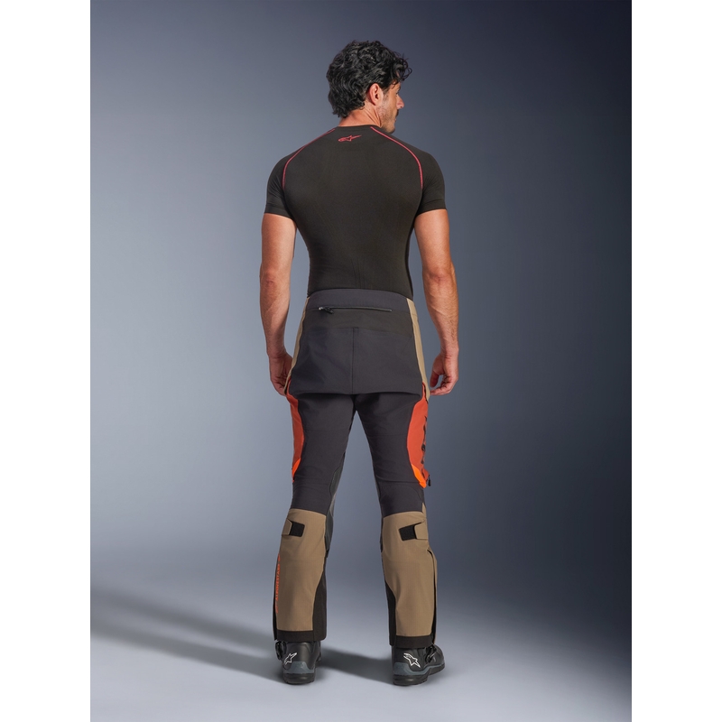 Alpinestars Halo PRO Drystar XF motociklističke hlače svijetlosmeđe-tamnonarančaste-crne