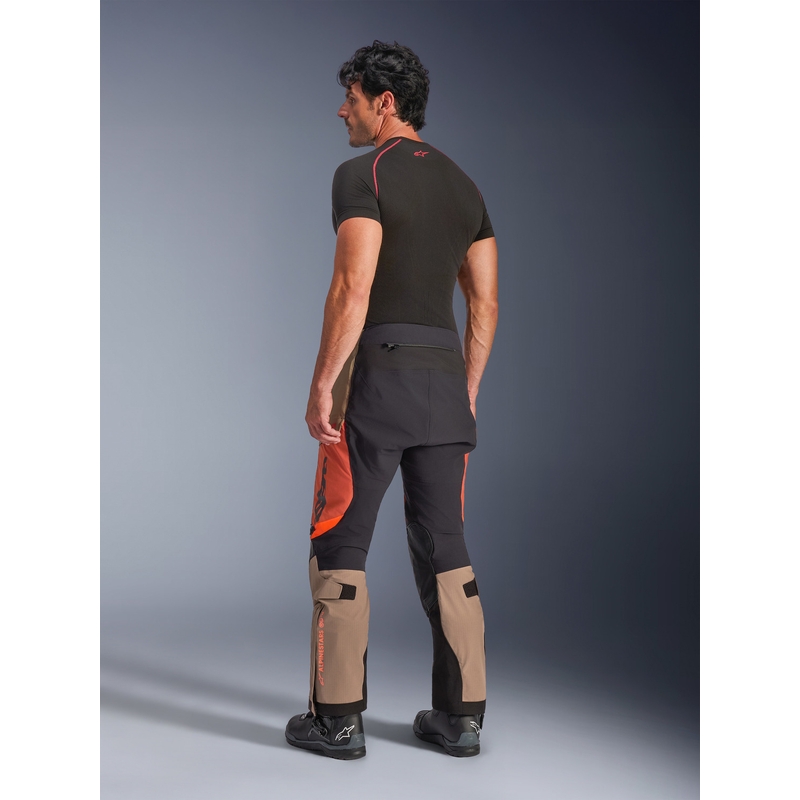 Alpinestars Halo PRO Drystar XF motociklističke hlače svijetlosmeđe-tamnonarančaste-crne