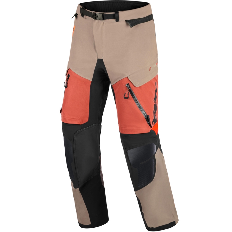 Alpinestars Halo PRO Drystar XF motociklističke hlače svijetlosmeđe-tamnonarančaste-crne