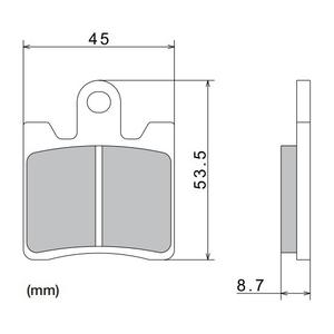 Kočione pločice NISSIN polumetalne 40x53,5x8,7 mm 2 kom