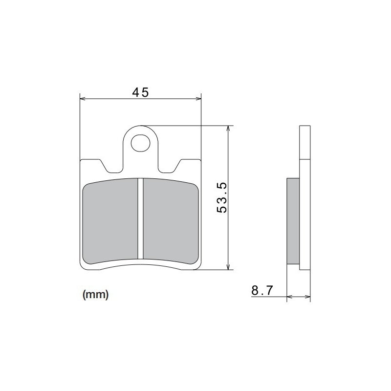 Kočione pločice NISSIN polumetalne 40x53,5x8,7 mm 2 kom