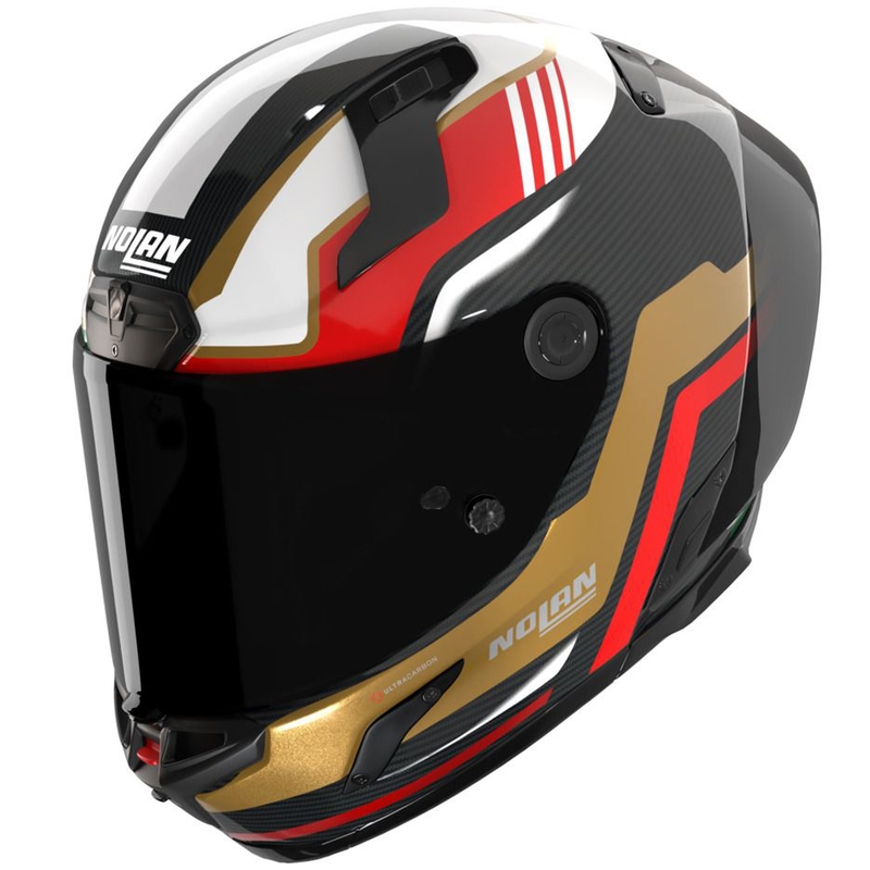Integralna motociklistička kaciga Nolan X-804 RS Ultra Carbon Piega sjajna crno-zlatna-crveno-zelena
