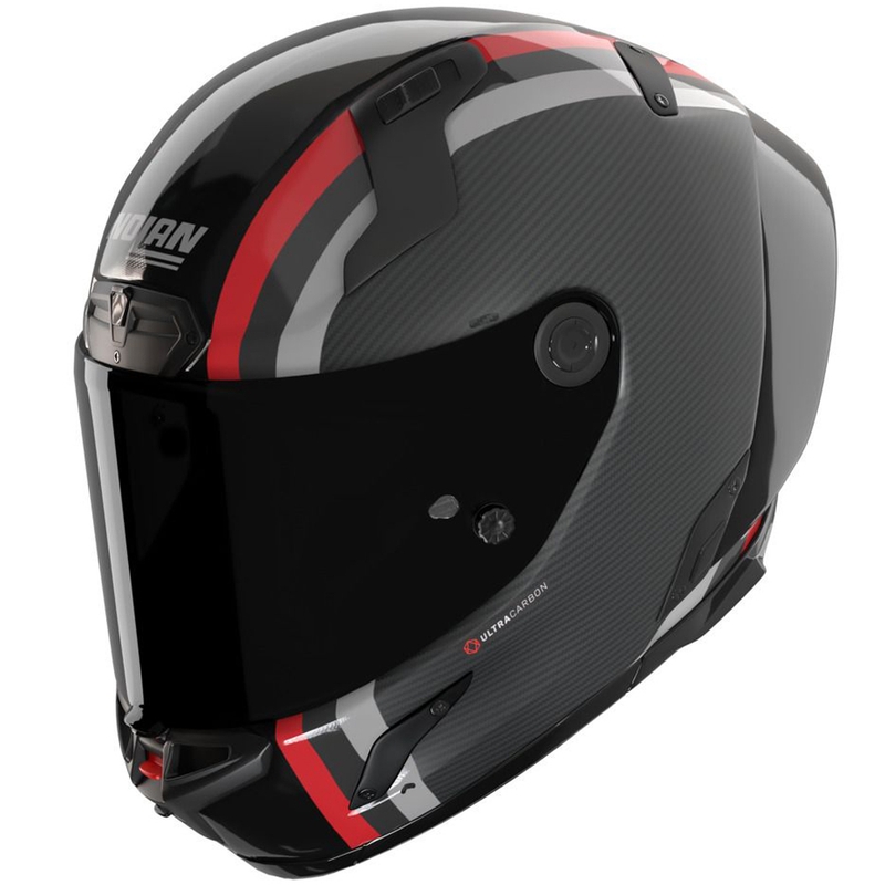 Integralna motociklistička kaciga Nolan X-804 RS Ultra Carbon Gemini 364 sjajna sivo-crno-crveno-antracit boja