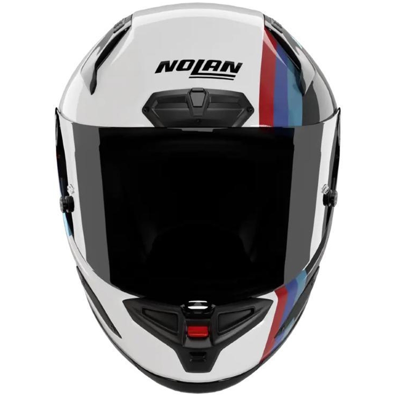 Integralna motociklistička kaciga Nolan X-804 RS Ultra Carbon Gemini 365 sjajna sivo-bijelo-plavo-crvena