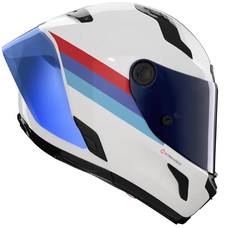 Integralna motociklistička kaciga Nolan X-804 RS Ultra Carbon Gemini 365 sjajna sivo-bijelo-plavo-crvena