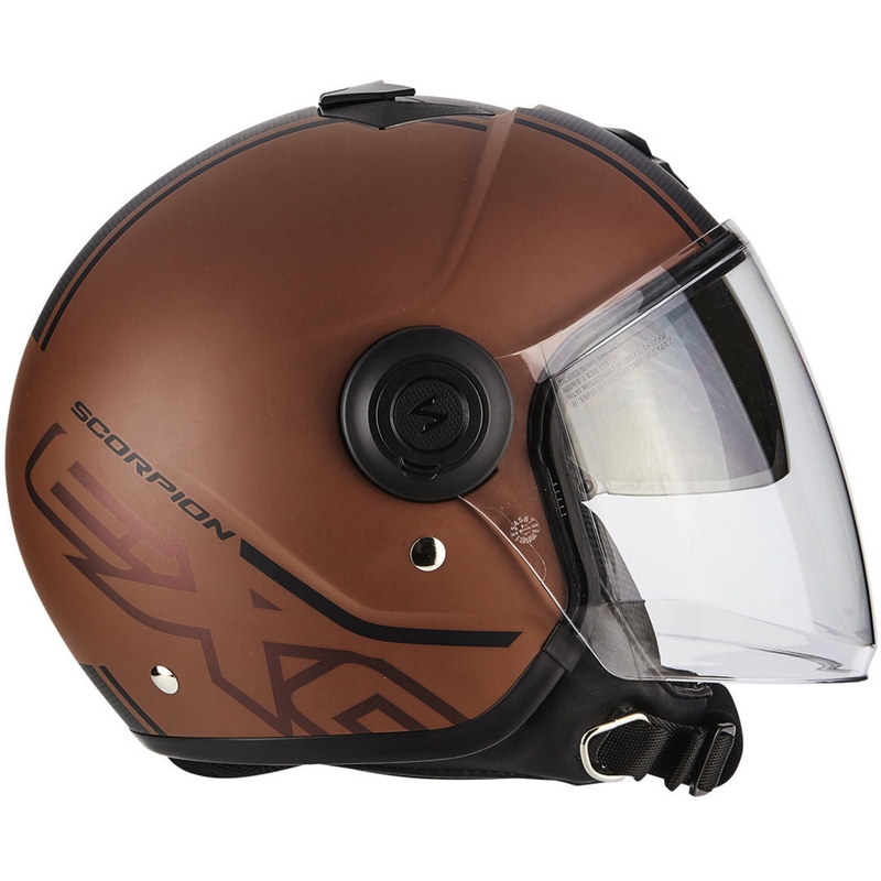 Otvorena motociklistička kaciga Scorpion EXO-CITY Avenue smeđe-crna