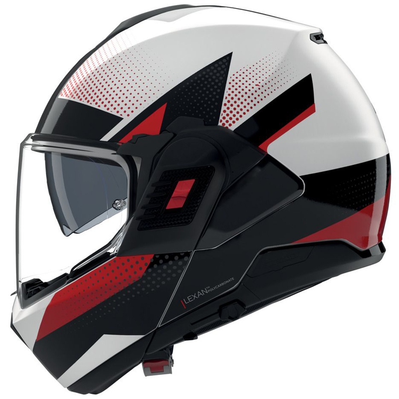 Preklopna motociklistička kaciga Nolan N120-1 Ciclone 363 bijelo-crno-crvena