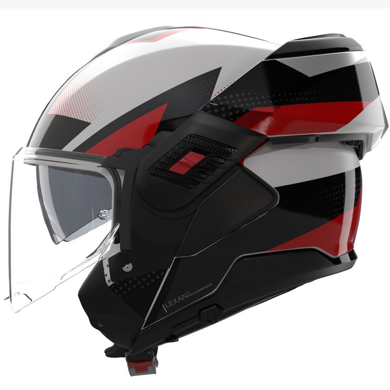 Preklopna motociklistička kaciga Nolan N120-1 Ciclone 363 bijelo-crno-crvena