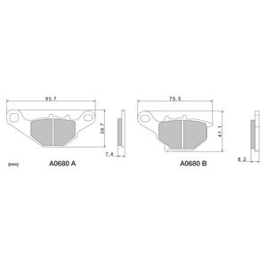 Kočione pločice NISSIN polumetalne M501-410 2 kom.