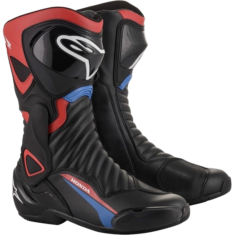 Motorističke čizme Alpinestars S-MX 6 Honda kolekcija crno-crveno-plavo-bijele