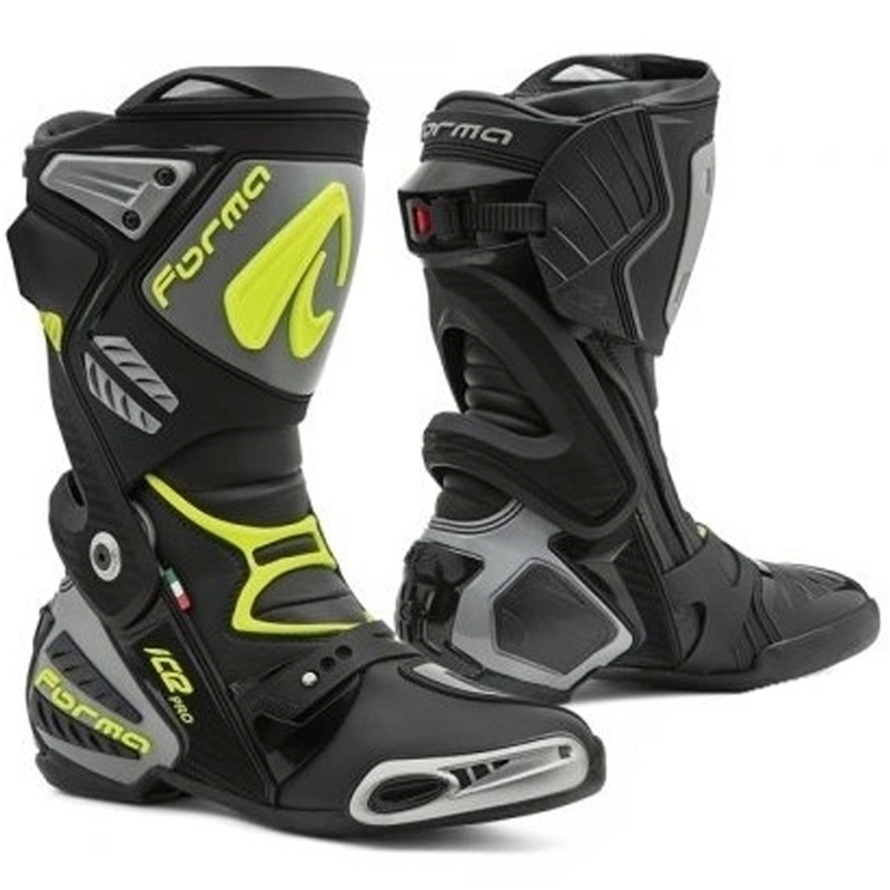 Motorističke čizme Forma Ice Pro crno-sive-fluo žute
