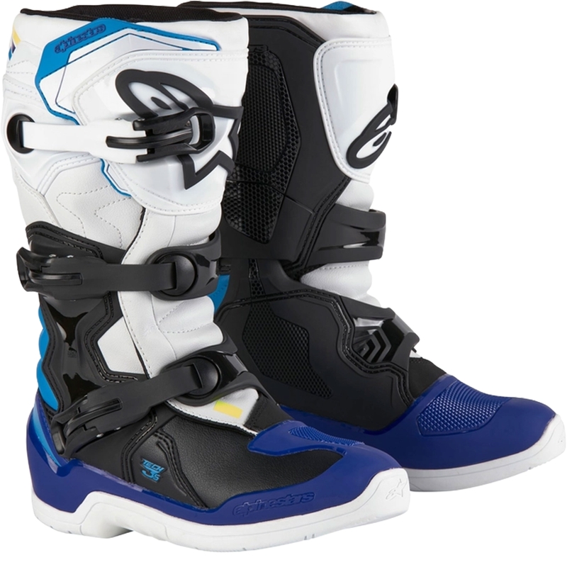 Alpinestars Tech 3S Youth Dječje motociklističke čizme Bijelo-Crno-Plave