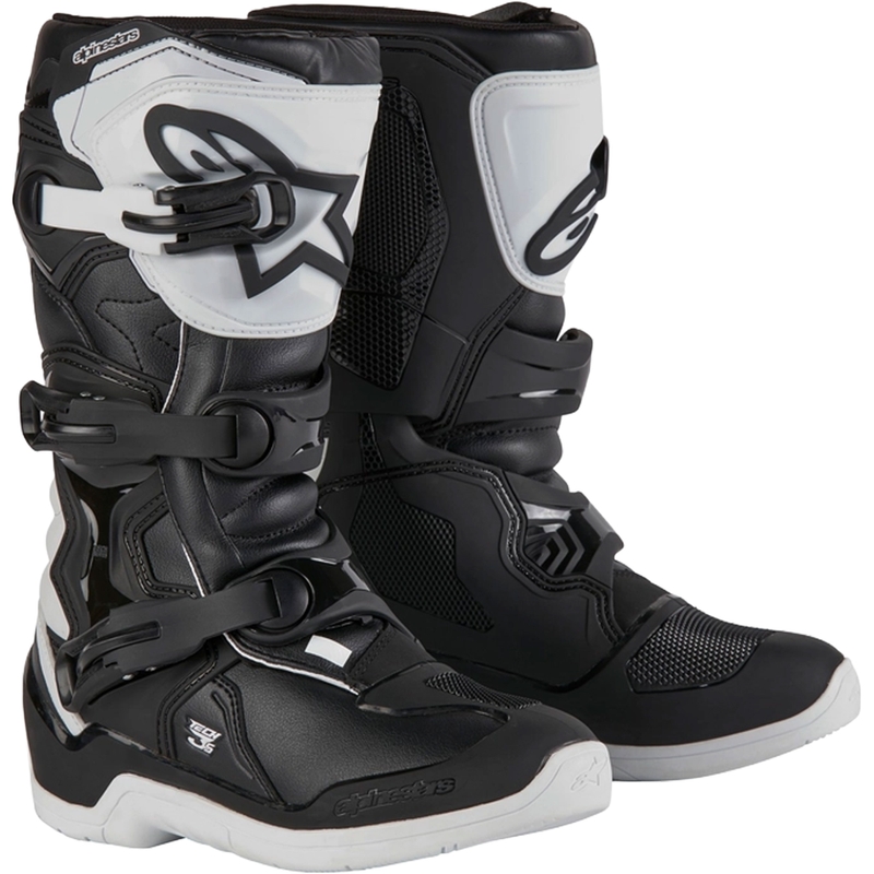 Dječje motociklističke čizme Alpinestars Tech 3S Youth bijelo-crne