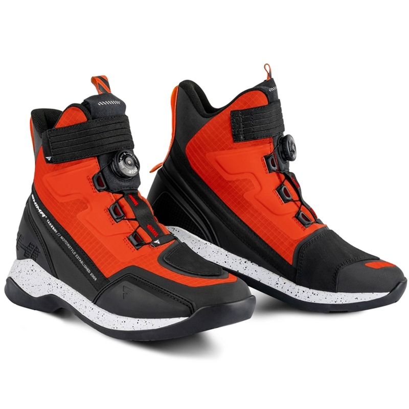 Shima Takeshi motorističke čizme crno-crvene