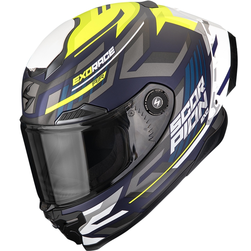 Scorpion EXO-RACE Air Kobra FIM2 full-face motociklistička kaciga mat plavo-fluo žuta