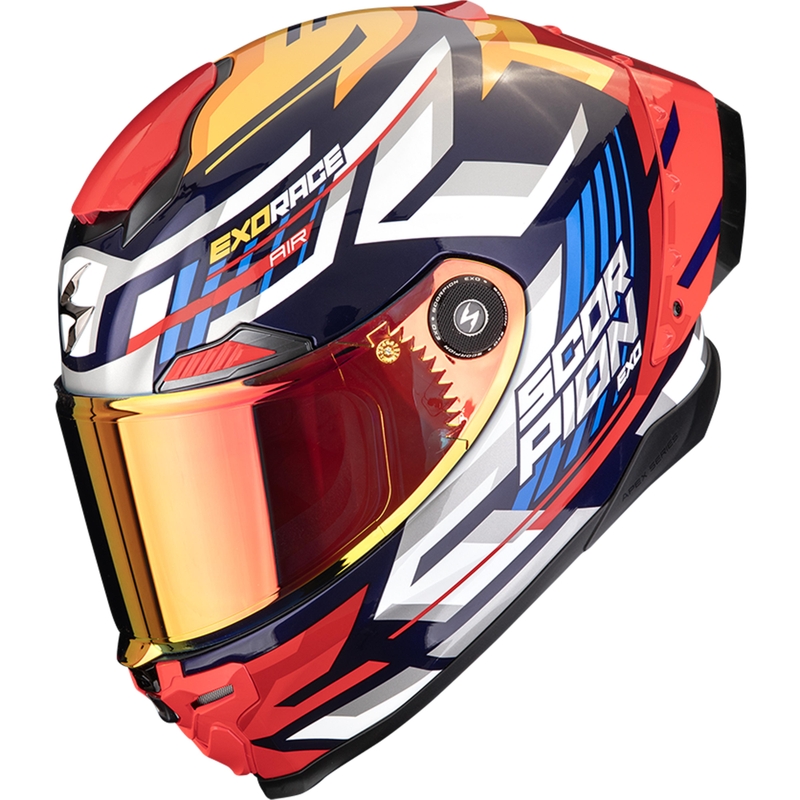 Scorpion EXO-RACE Air Kobra FIM2 full face motociklistička kaciga plavo-žuto-crvena