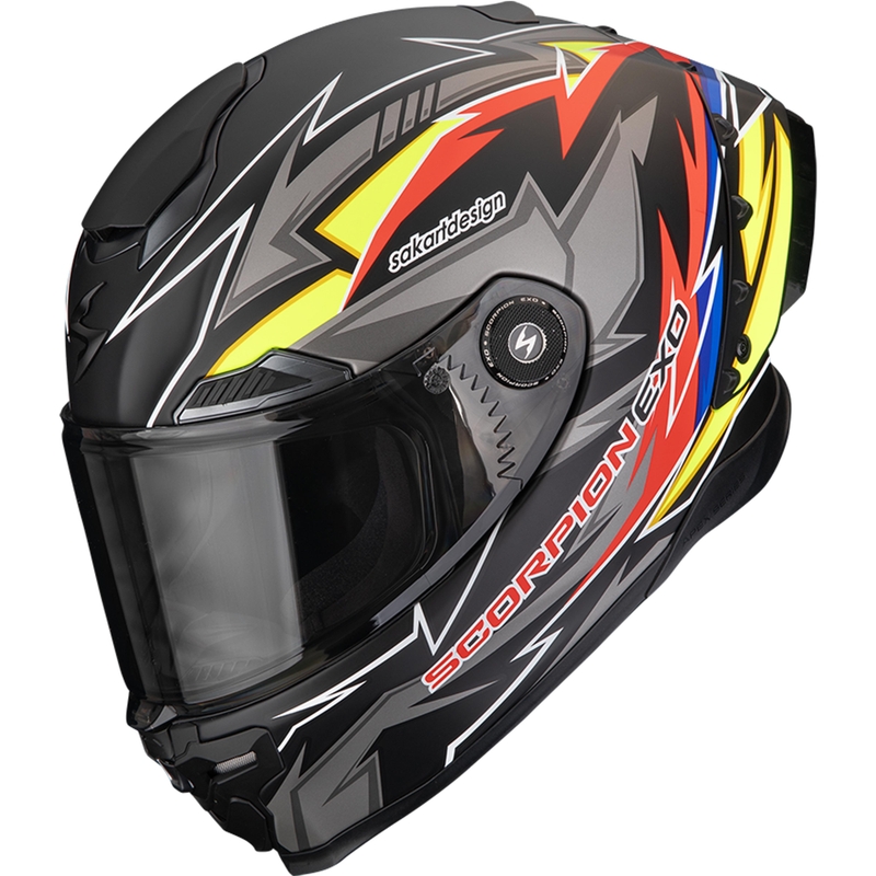 Scorpion EXO-RACE Air Move On FIM2 full face motociklistička kaciga mat crno-crveno-žuta
