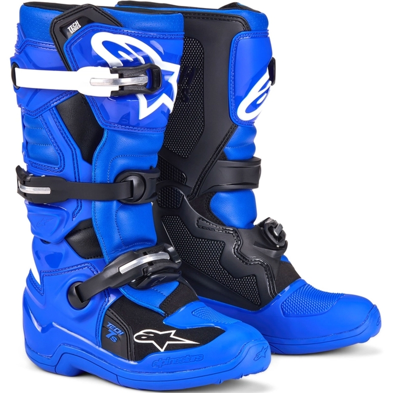 Alpinestars Tech 7 S dječje motociklističke čizme plavo-bijelo-crne