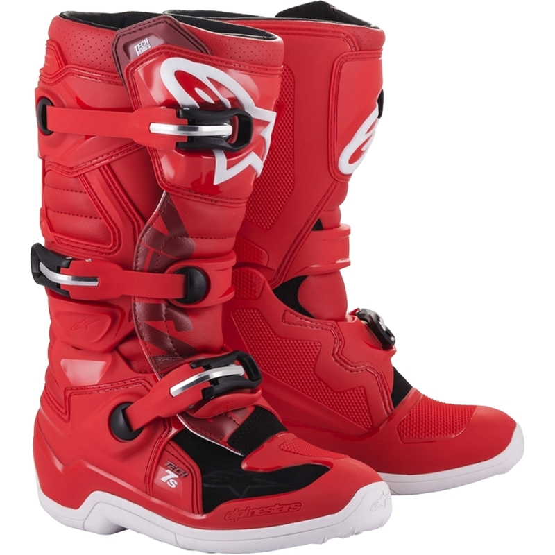 Alpinestars Tech 7 S dječje motociklističke čizme crvene boje