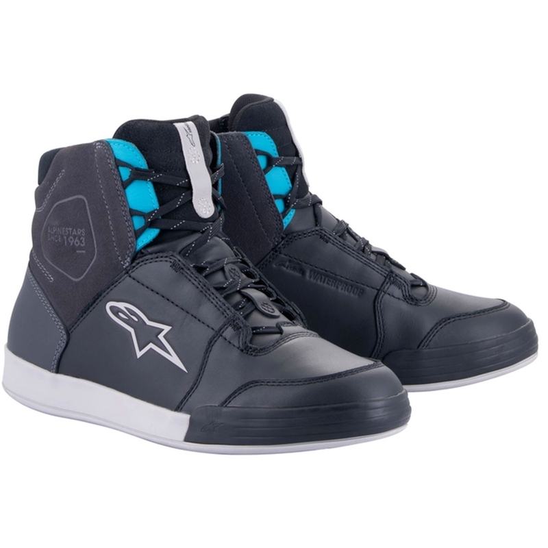 Ženske motociklističke čizme Alpinestars Stella Chrome Drystar crno-sivo-plave