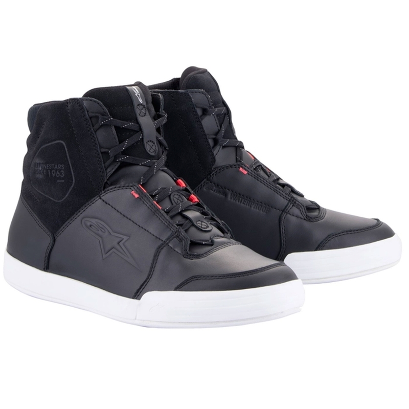 Ženske motorističke čizme Alpinestars Stella Chrome Drystar crno-bijelo-roze