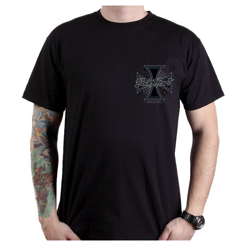 Muška majica kratkih rukava Black Heart Chopper Cross