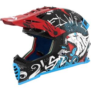 Dječja kaciga za motocross LS2 MX437 Fast EVO Mini Starmaw crna