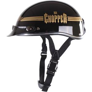 Motociklistička kaciga kapa mozga RSA Skull crna sjajna