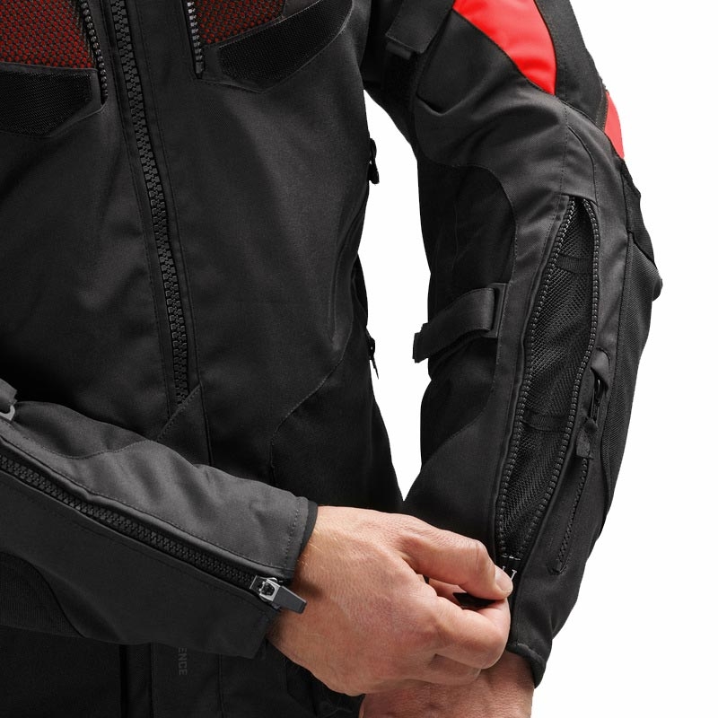 Rebelhorn Hiker IV motociklistička jakna crno-tamnosivo-crvena