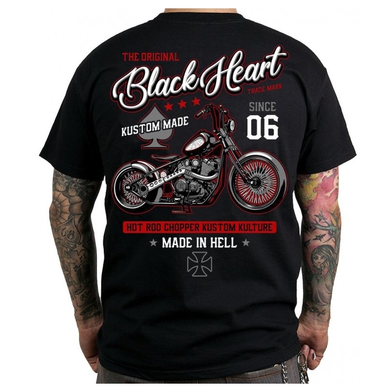 Muška majica kratkih rukava Black Heart Red Chop
