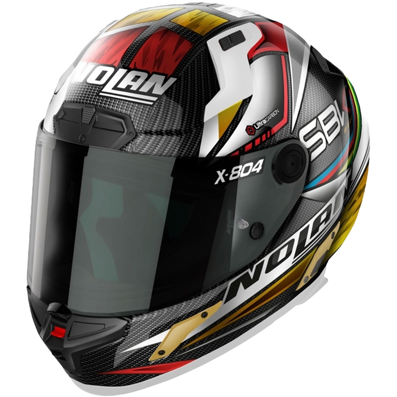 Integralna motociklistička kaciga Nolan X-804 RS Ultra Carbon SBK crno-crveno-zlatna