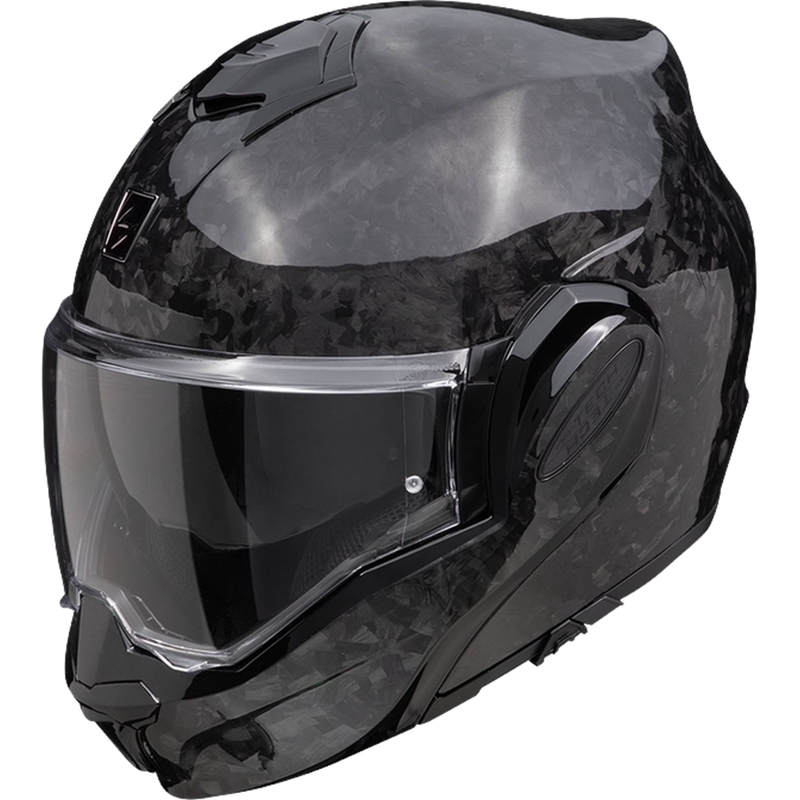 Scorpion EXO-TECH EVO ONYX CARBON Čvrsta preklopna motociklistička kaciga crna