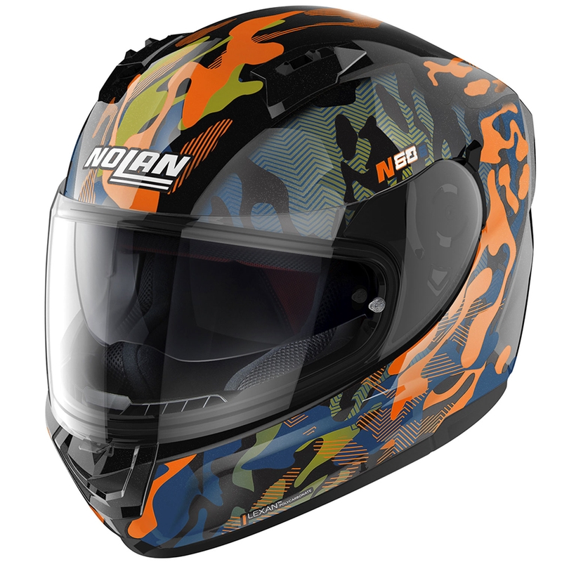 Integralna motociklistička kaciga Nolan N60-6 Foxtrot 34 crno-narančasto-plava