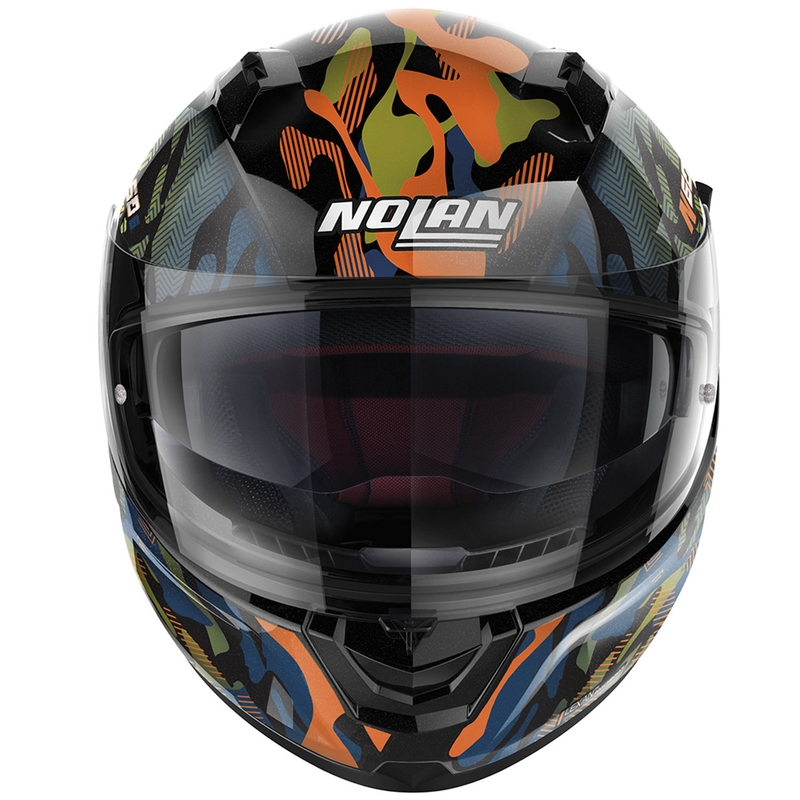 Integralna motociklistička kaciga Nolan N60-6 Foxtrot 34 crno-narančasto-plava