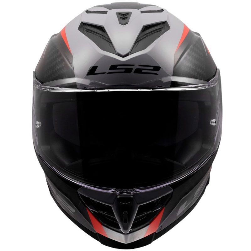 Integralna motociklistička kaciga LS2 FF818 Storm III Dynamo sjajna sivo-crvena